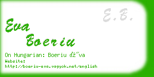 eva boeriu business card